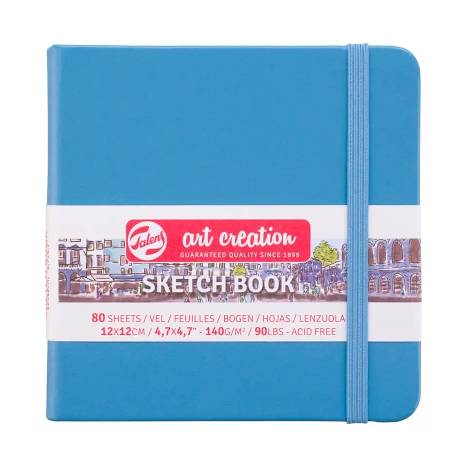 Libreta Sketchbook Azul Lago Lisa 140grs 80hjs - Art Creation 3