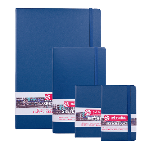 Libreta Sketchbook Azul Marino Lisa 140grs 80hjs - Art Creation