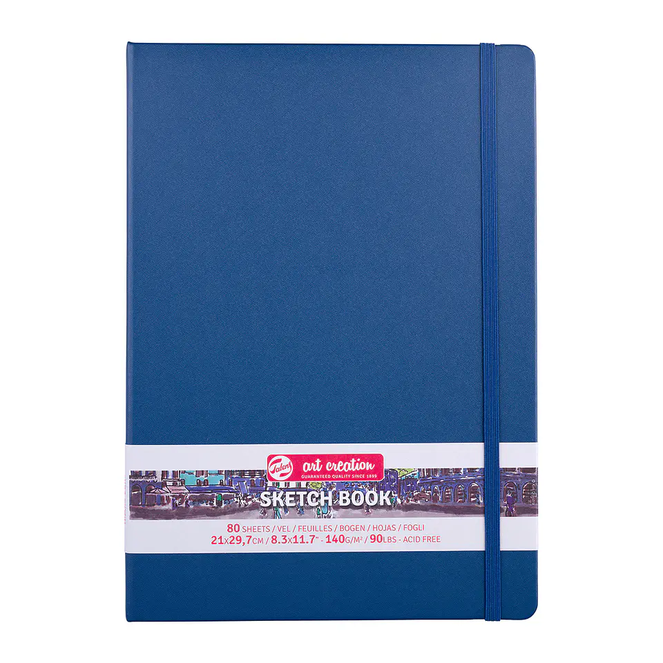 Libreta Sketchbook Azul Marino Lisa 140grs 80hjs - Art Creation 5
