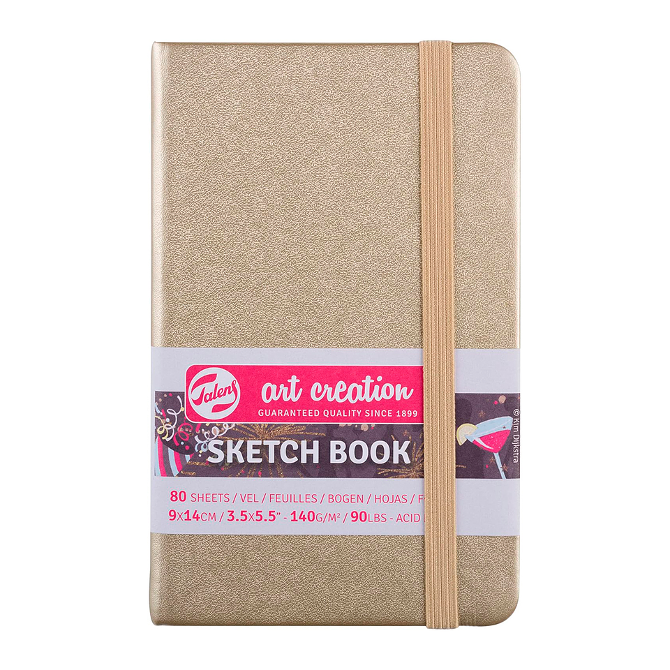 Libreta Sketchbook Dorada Lisa 140grs 80hjs - Art Creation 2