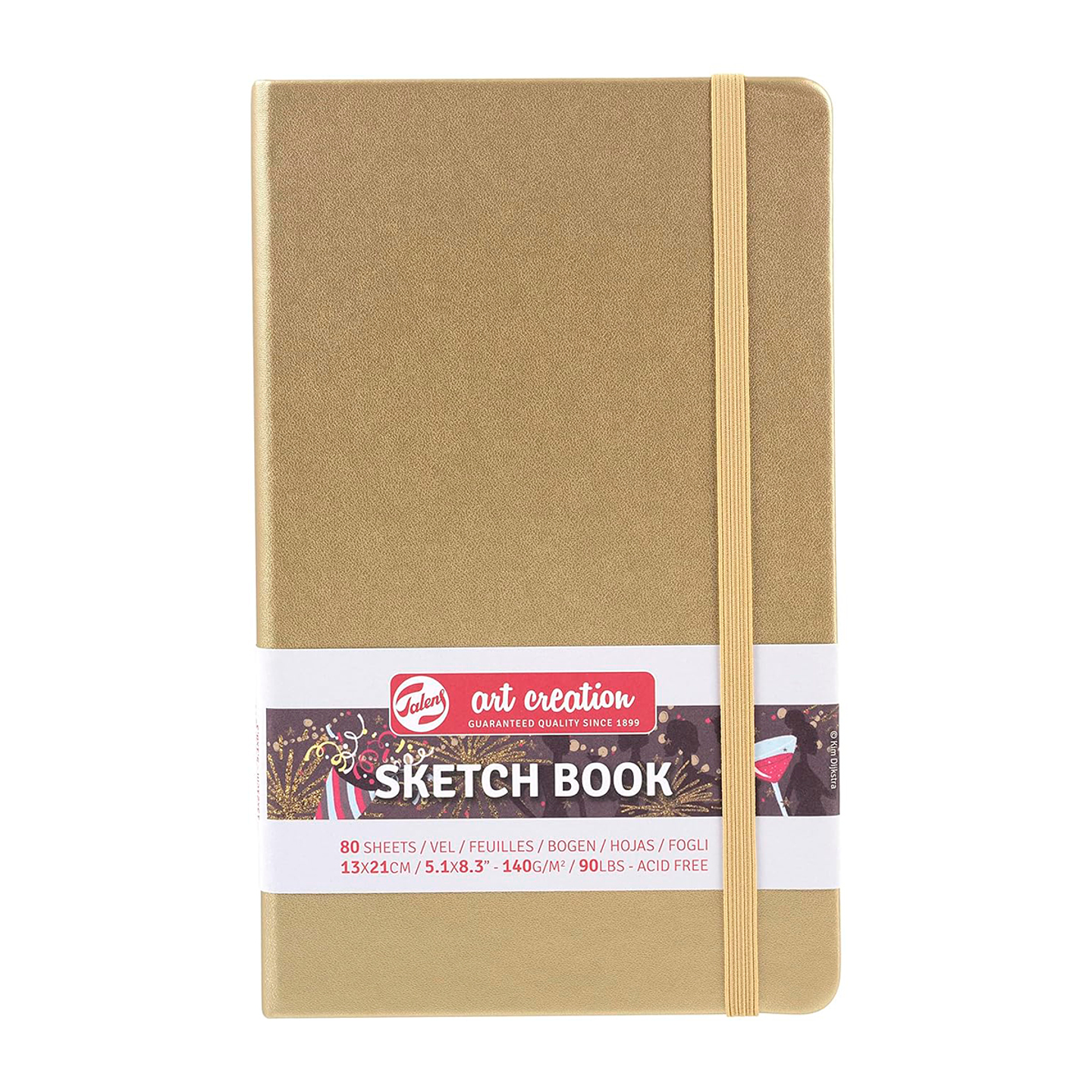 Libreta Sketchbook Dorada Lisa 140grs 80hjs - Art Creation 4