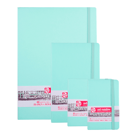 Libreta Sketchbook Menta Fresca Lisa 140grs 80hjs - Art Creation