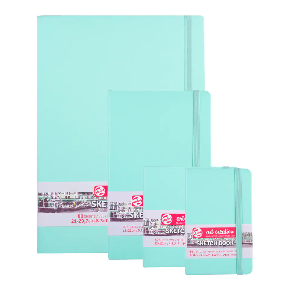 Libreta Sketchbook Menta Fresca Lisa 140grs 80hjs - Art Creation 1
