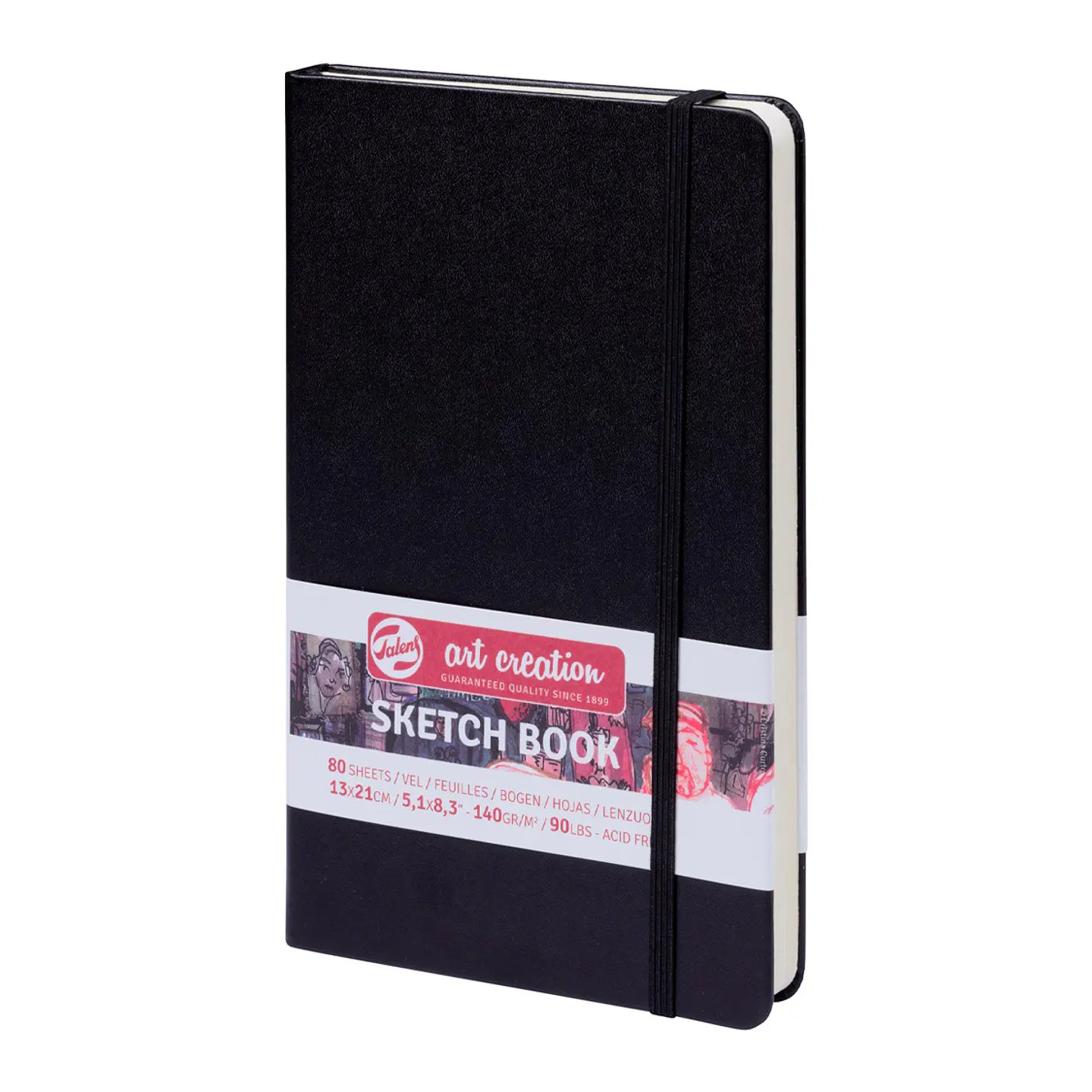 Libreta Sketchbook Negra Lisa 140grs 80hjs - Art Creation 3
