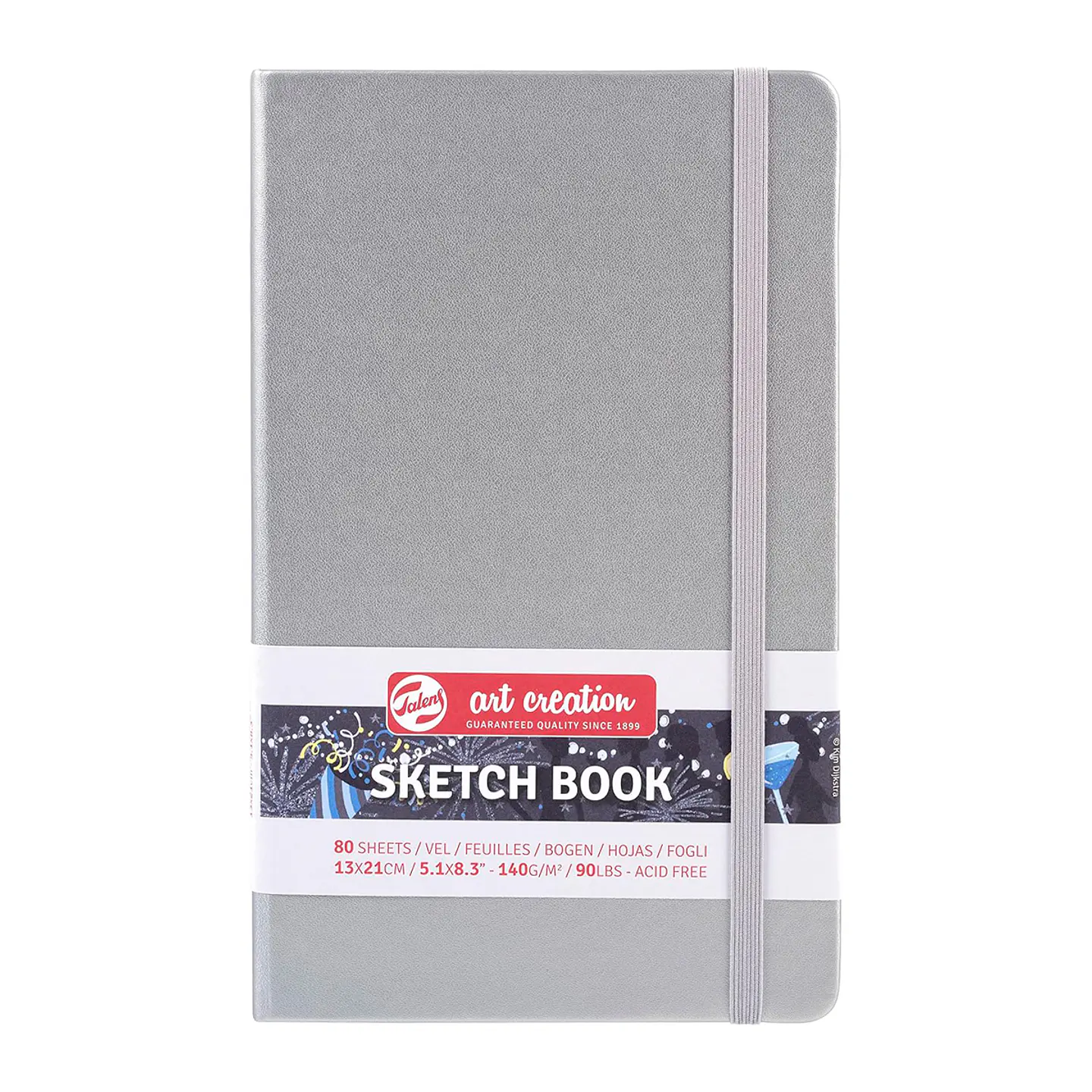 Libreta Sketchbook Plateada Lisa 140grs 80hjs - Art Creation 4
