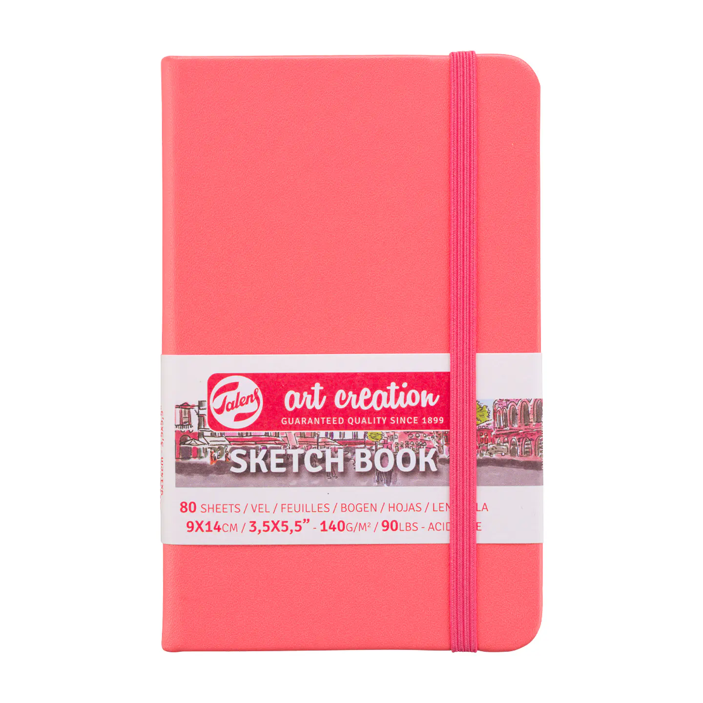 Libreta Sketchbook Rojo Coral Lisa 140grs 80hjs - Art Creation 2