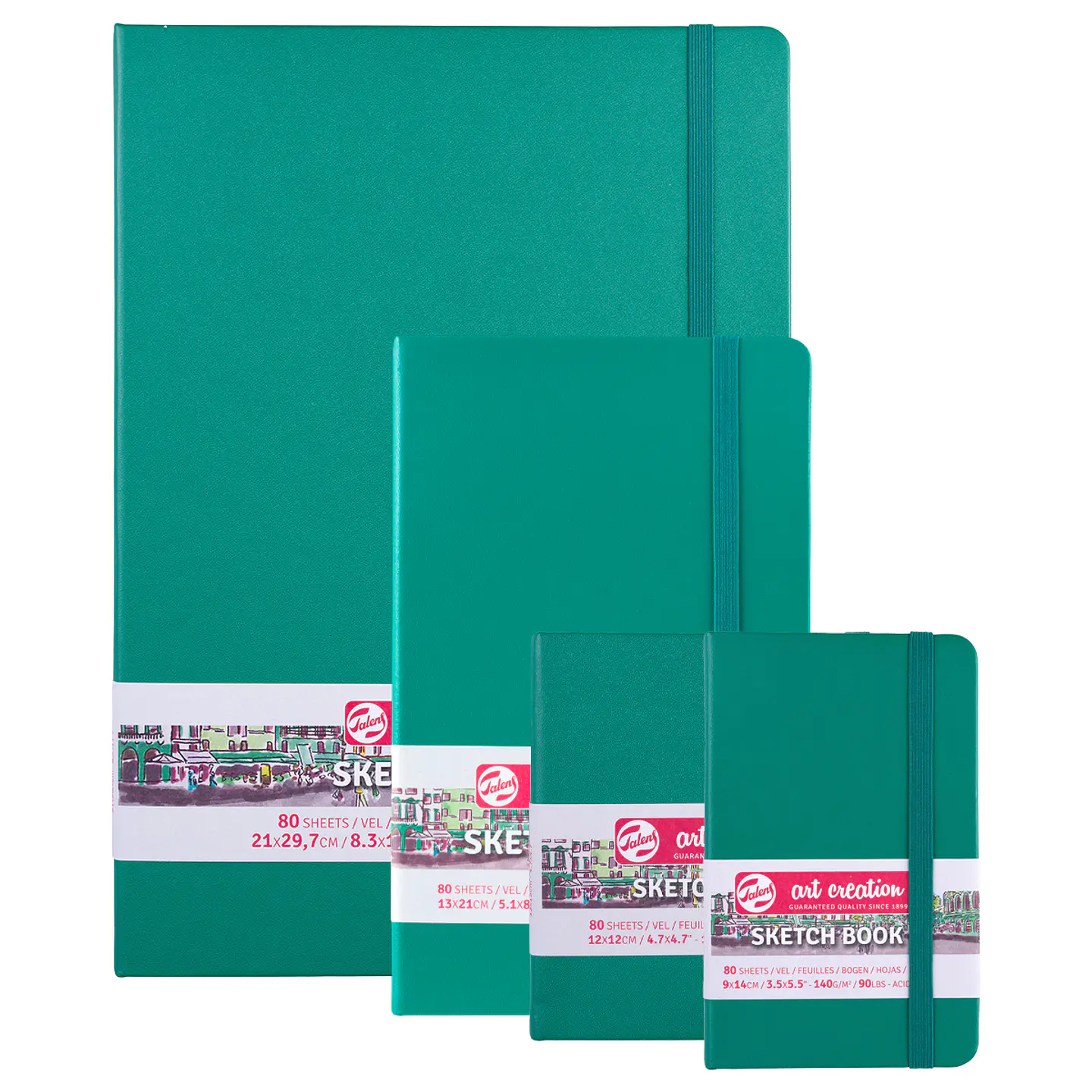 Libreta Sketchbook Verde Bosque Lisa 140grs 80hjs - Art Creation 1