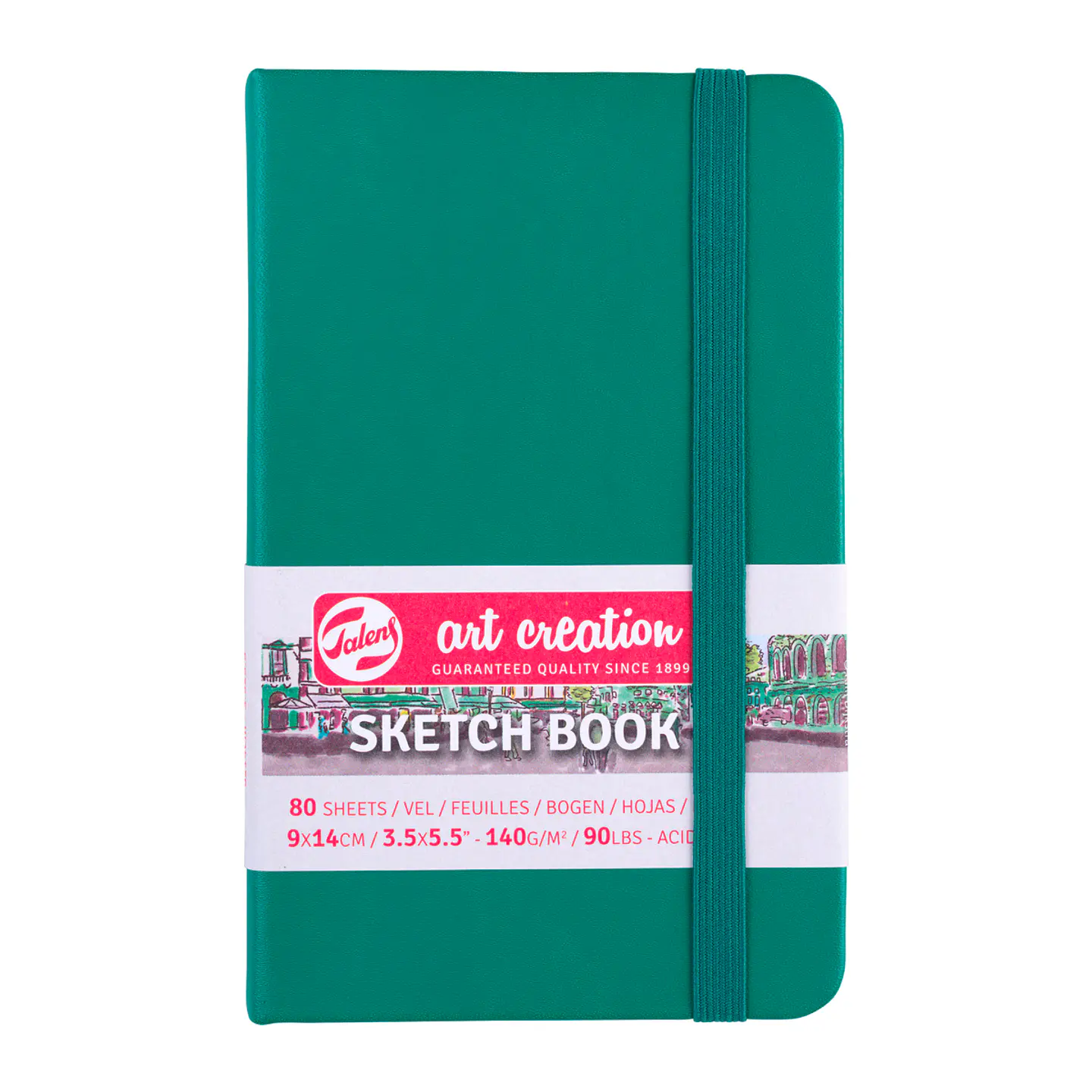 Libreta Sketchbook Verde Bosque Lisa 140grs 80hjs - Art Creation 2
