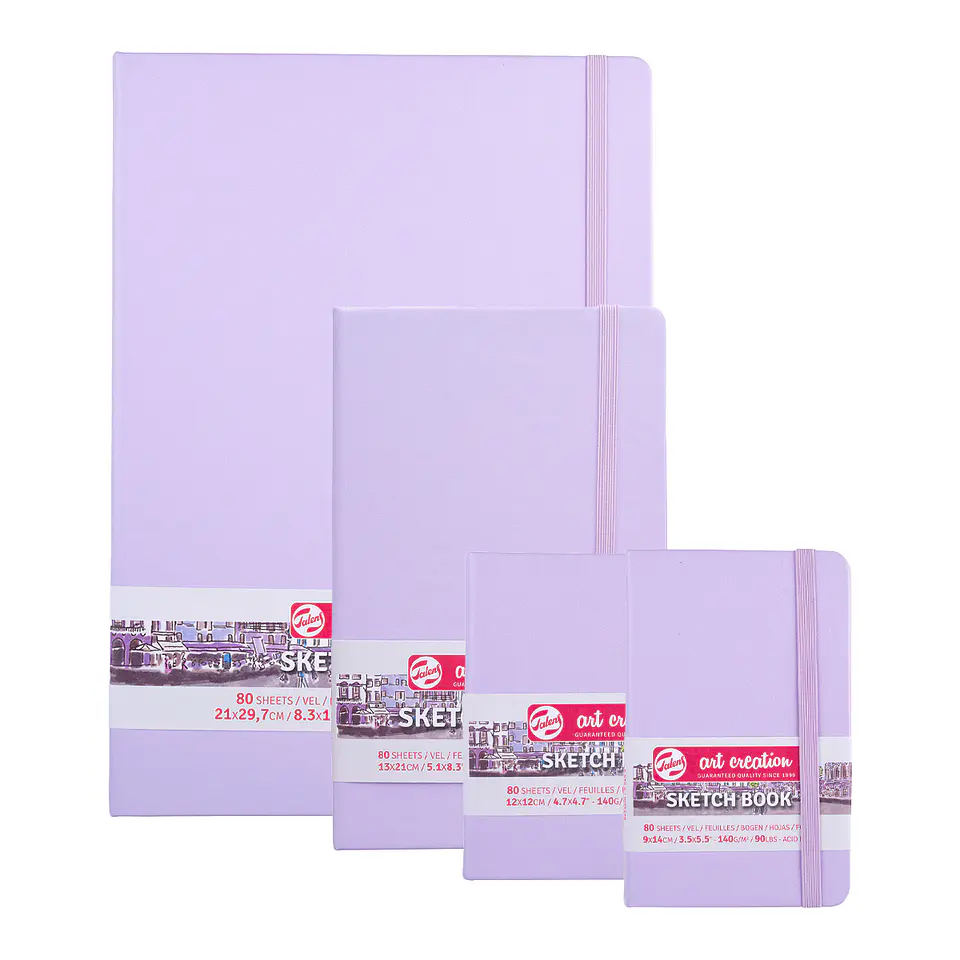 Libreta Sketchbook Violeta Pastel Lisa 140grs 80hjs - Art Creation 1