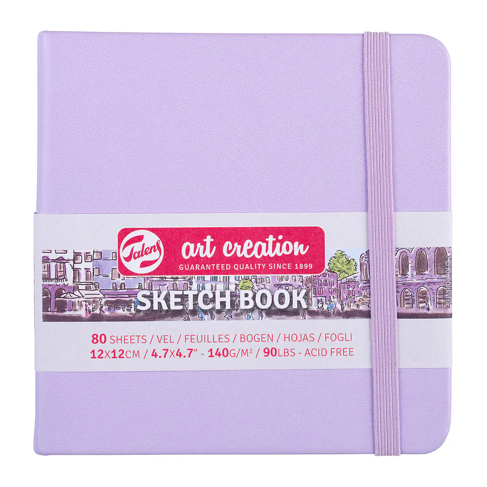 Libreta Sketchbook Violeta Pastel Lisa 140grs 80hjs - Art Creation 3