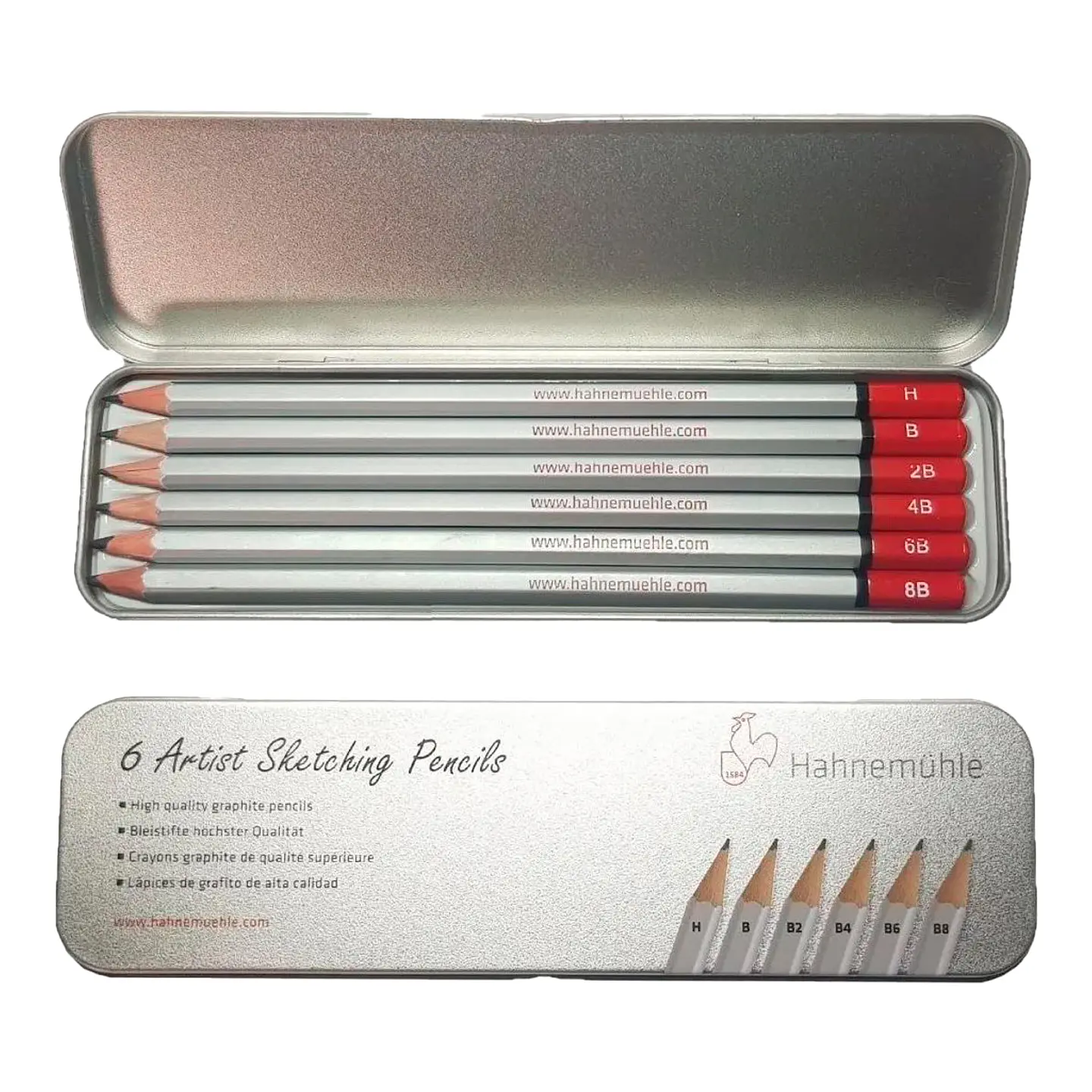 Set 2 Block Dibujo Skizze 96grs Hahnemühle A4 + Estuche de 6 lápices 3