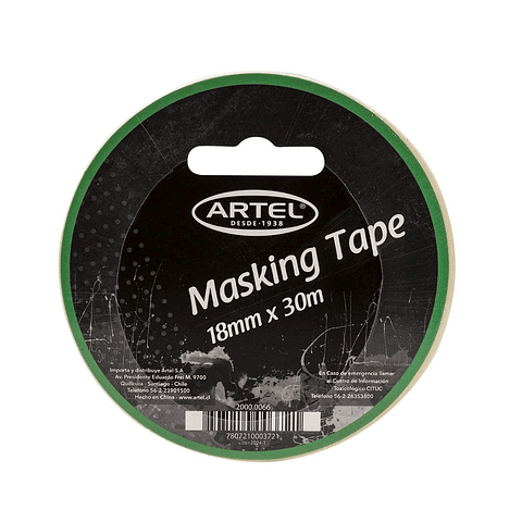 Masking Tape Rollo 18mmx30mts Artel
