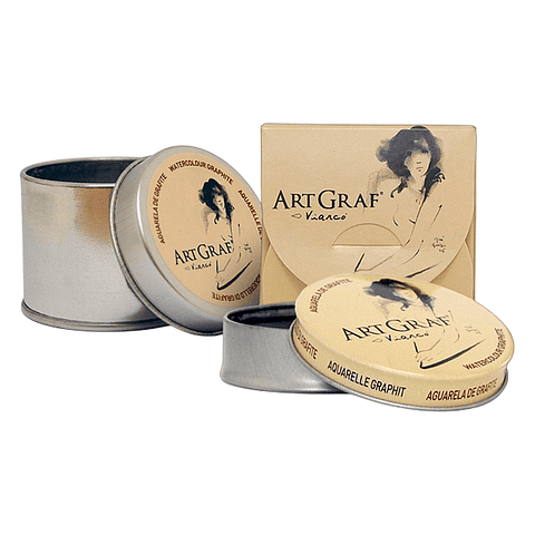 Pastilla Grafito Acuarelable ArtGraf Viarco Caja Metálica