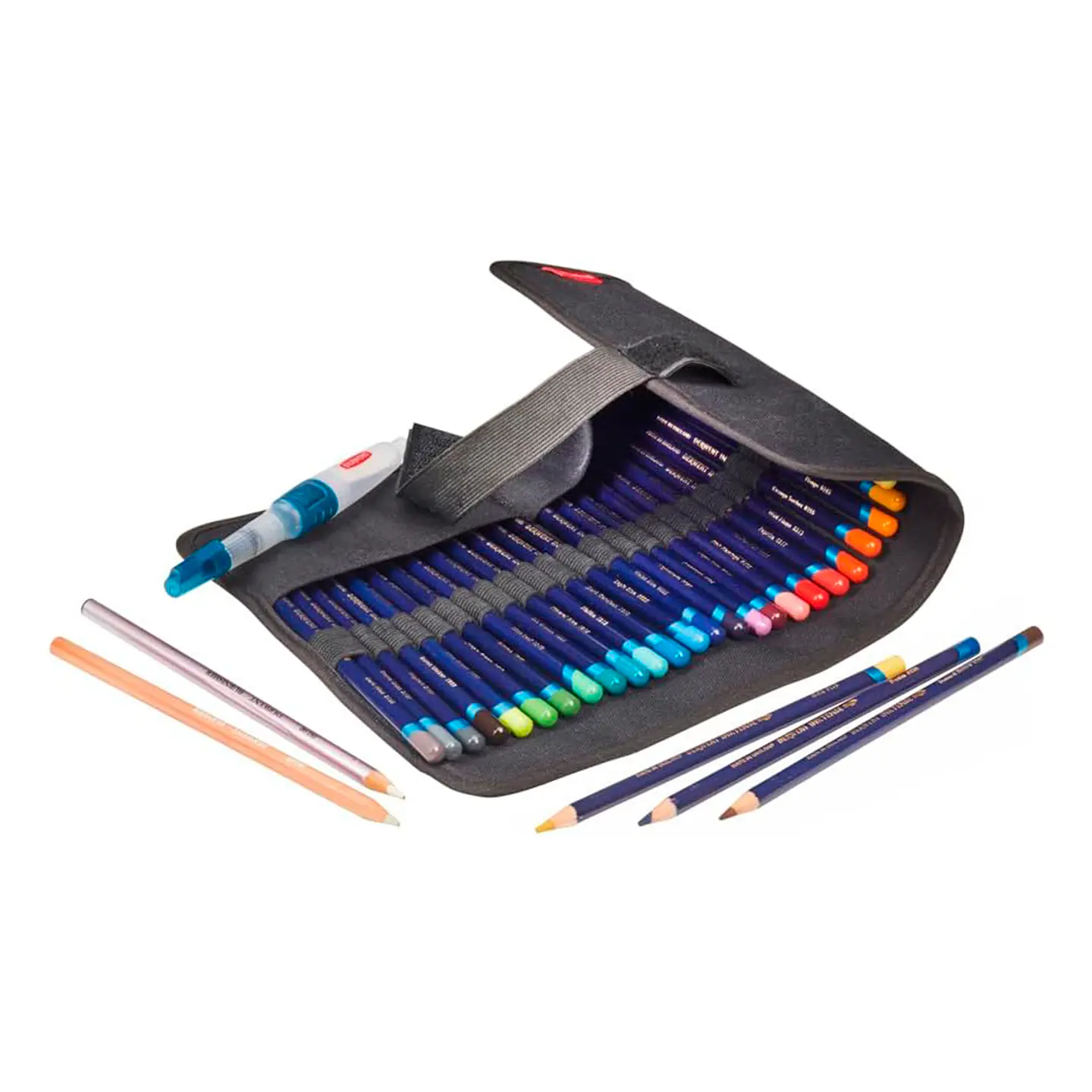 Estuche Enrollable Derwent Negro Para 24 Lápices  3