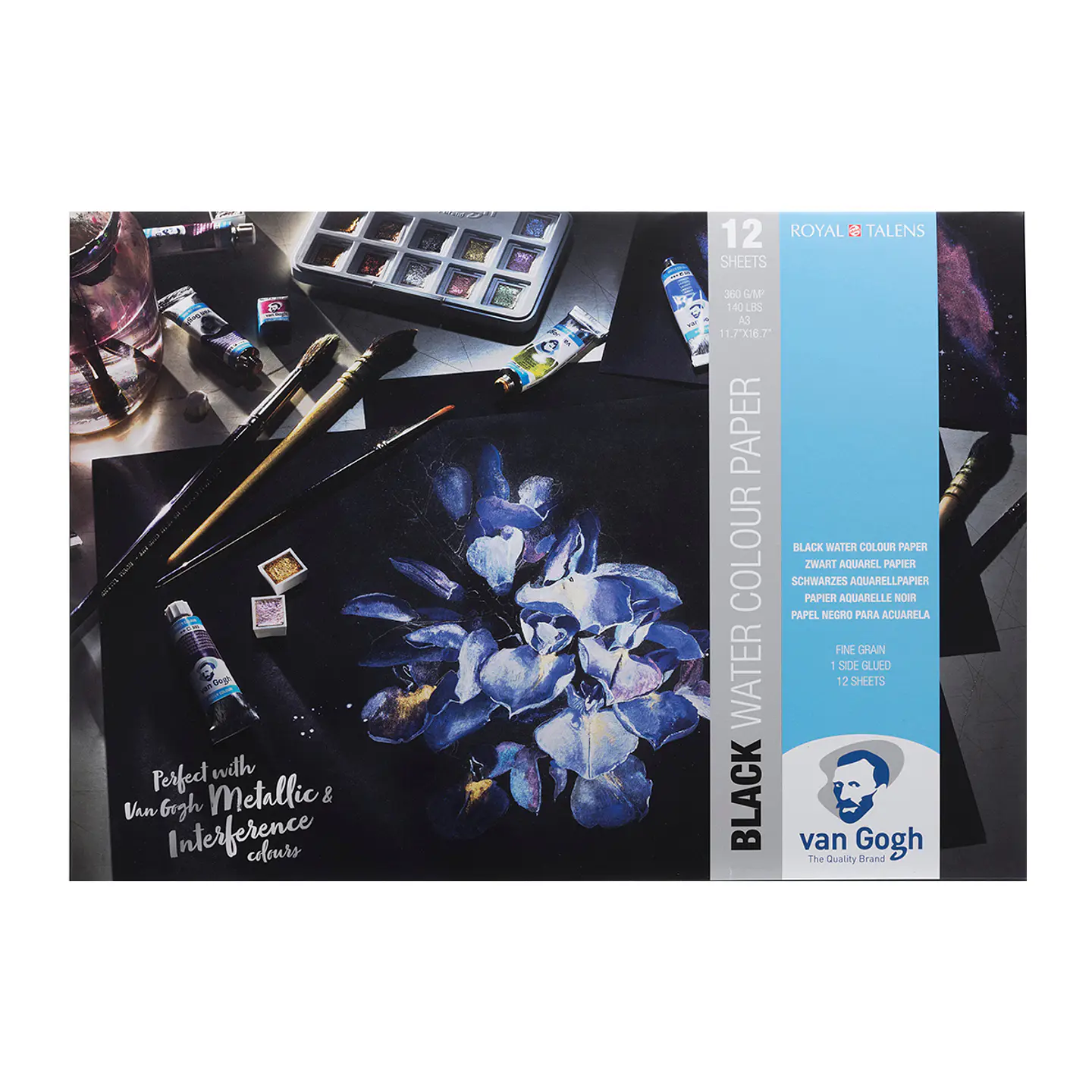 Van Gogh Black Watercolour Pad - 12 Hojas De 360Grs 3