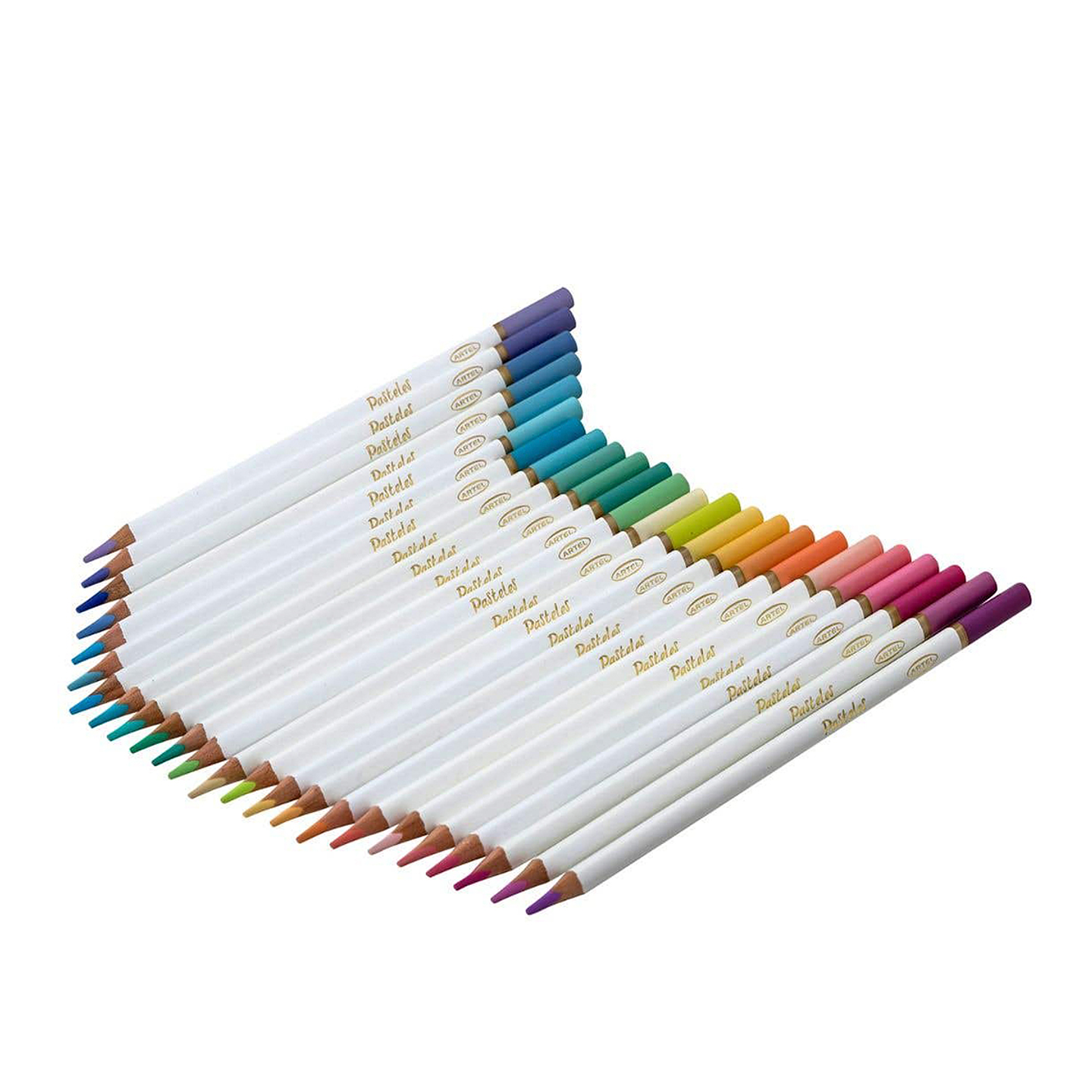 Estuche Metálico 24 lápices colores pasteles - Artel 3