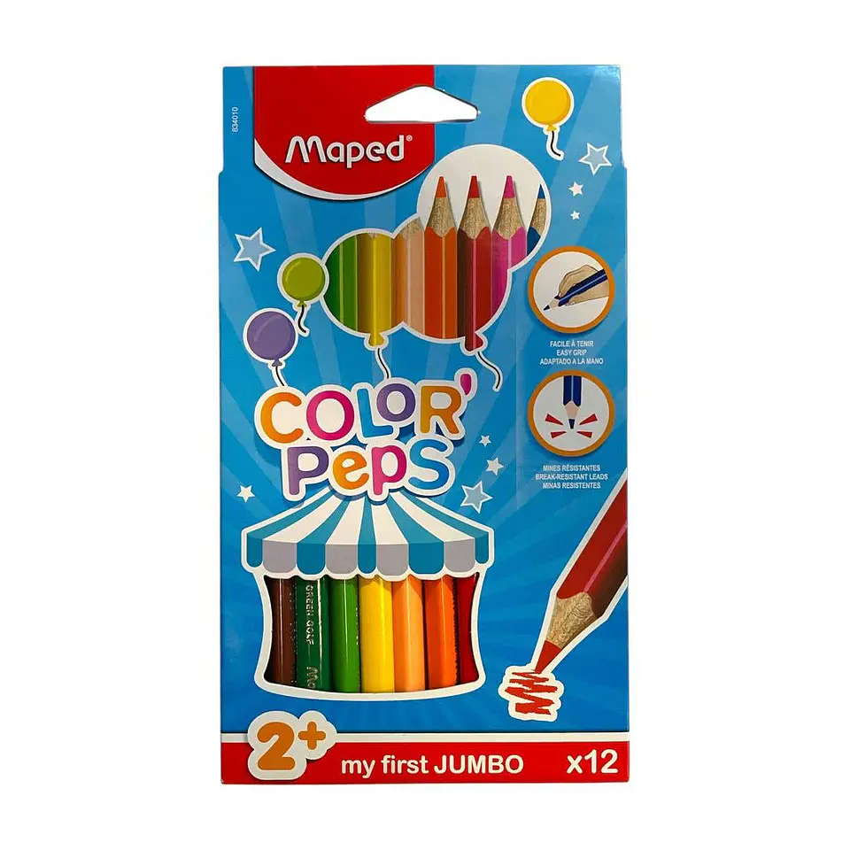 Estuche 12 Lápices de Colores Maxi - Maped 1