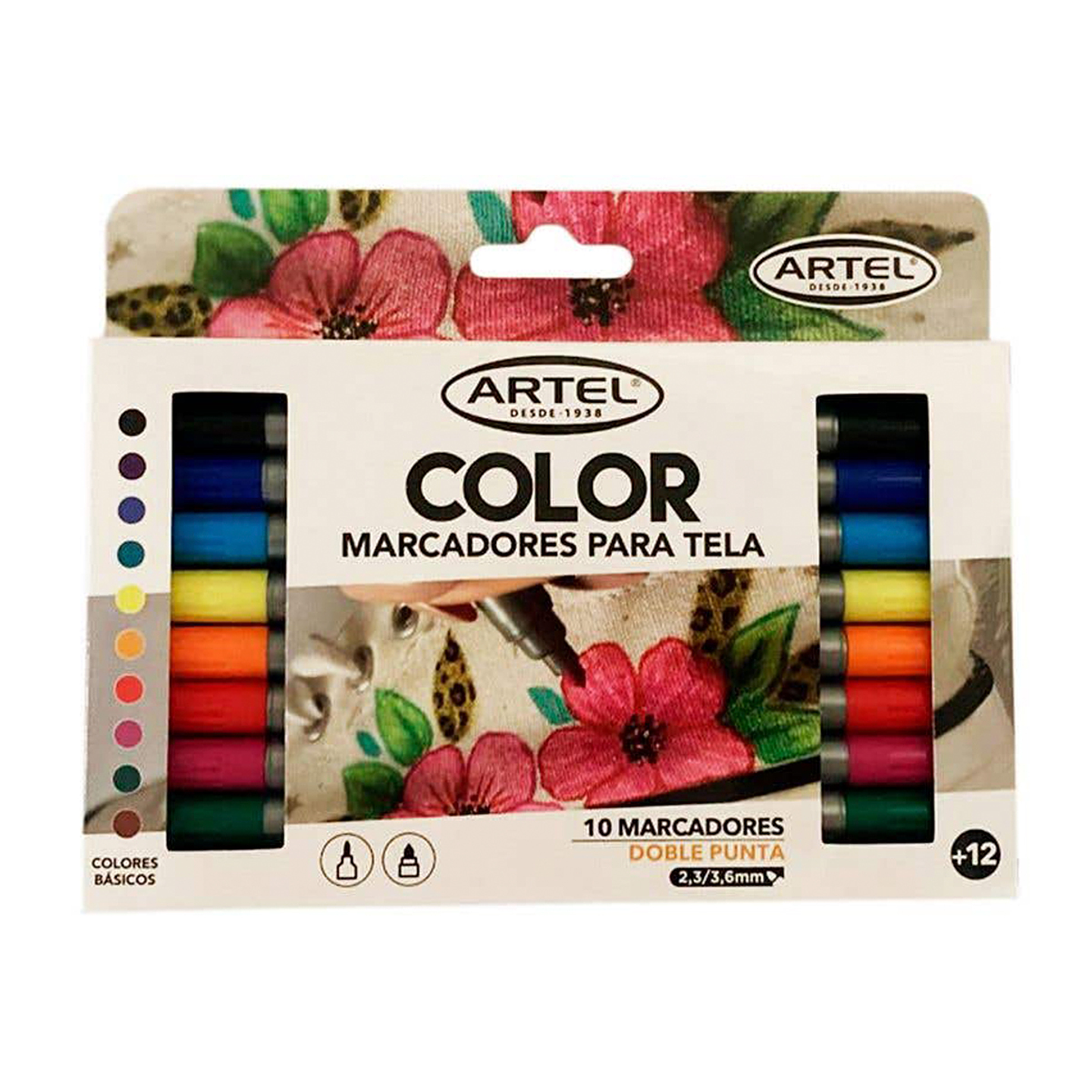 Marcadores de Tela 10 Colores Básicos - Artel 1