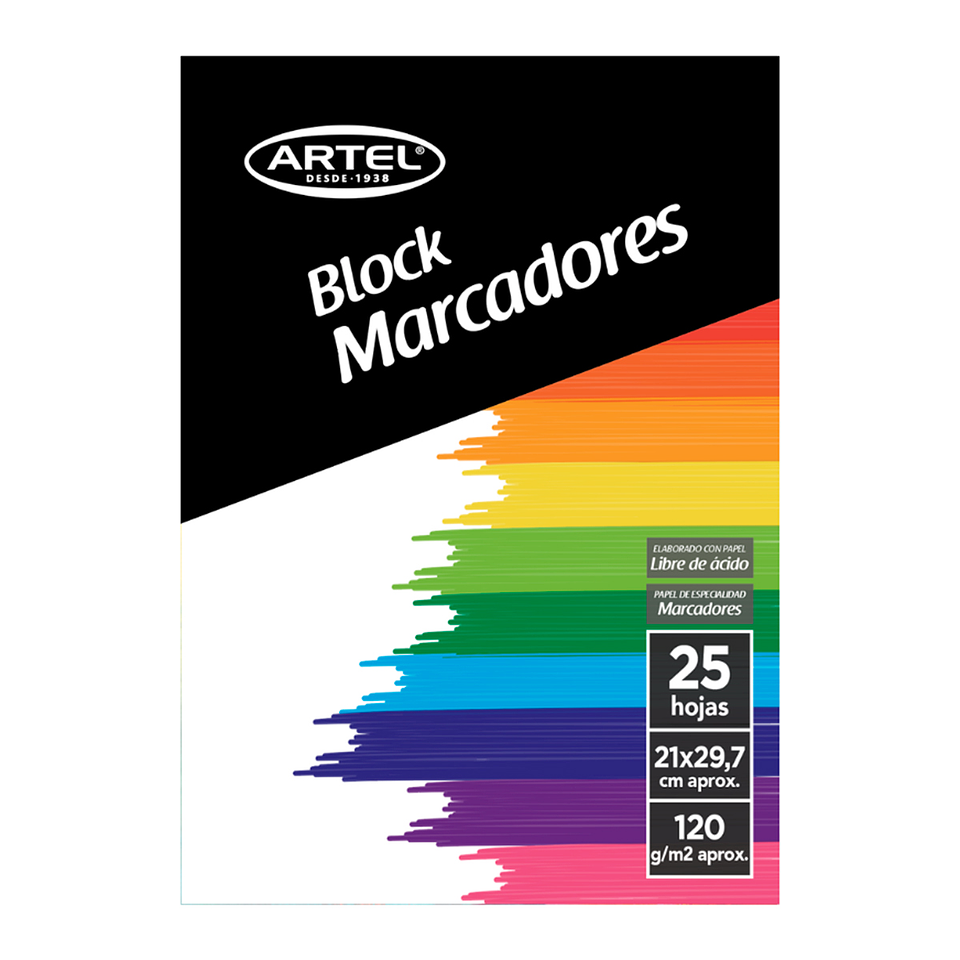 Block Marcadores Artel 120gr A4  1