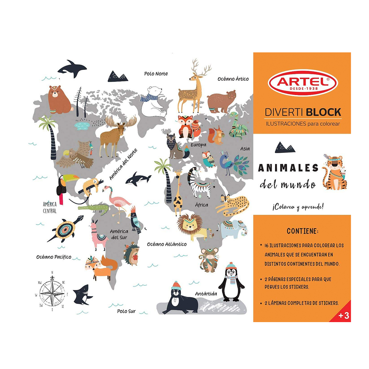 Divertiblock Animales del Mundo - Artel 1