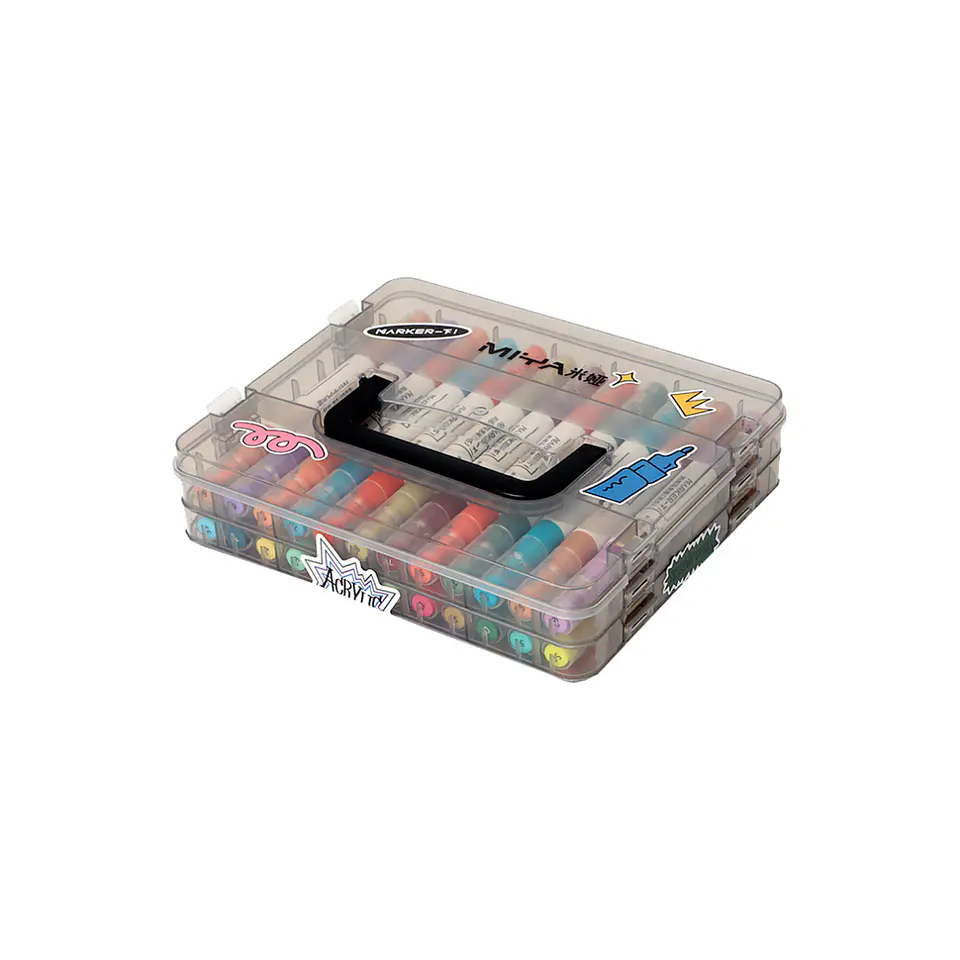Set 24 Marcadores Acrilicos (Doble Punta) - Miya 1