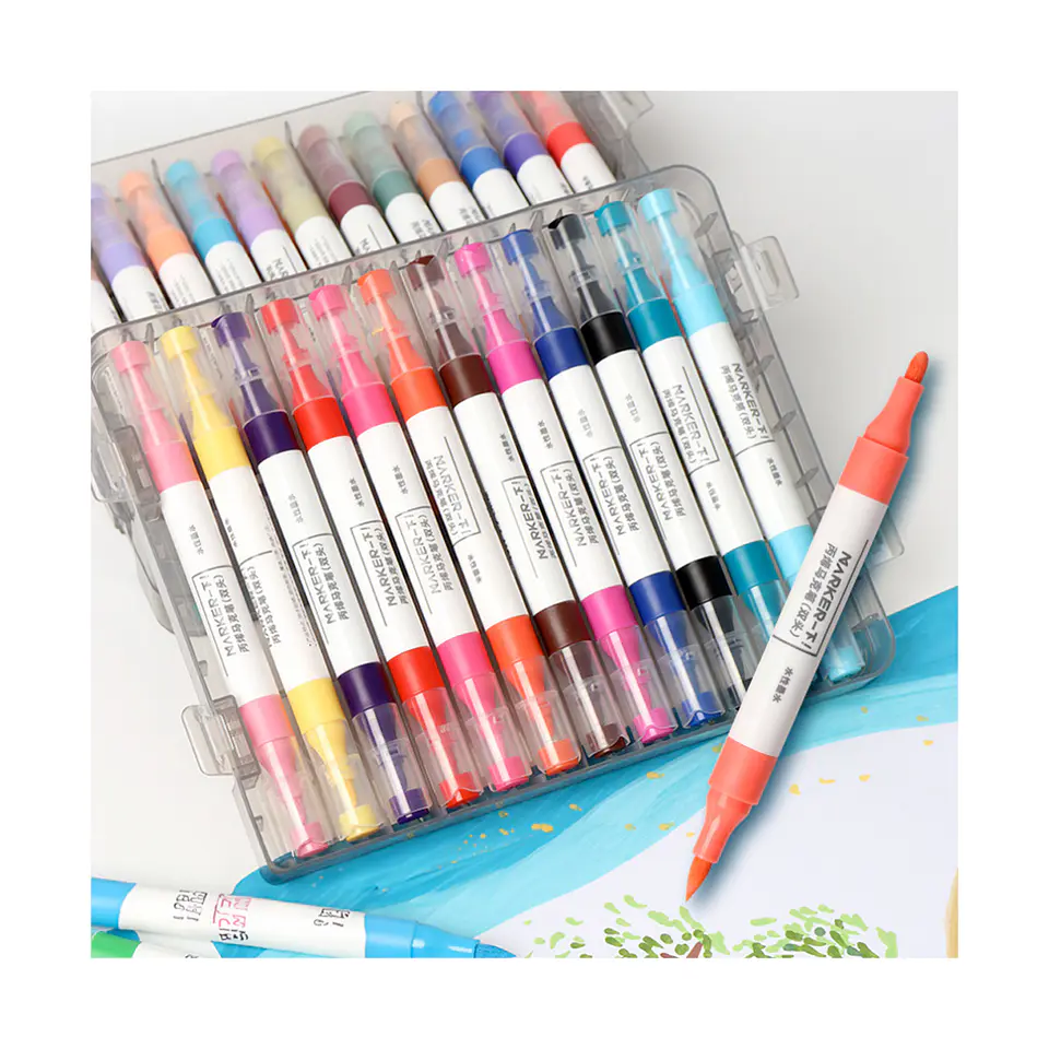 Set 24 Marcadores Acrilicos (Doble Punta) - Miya 2