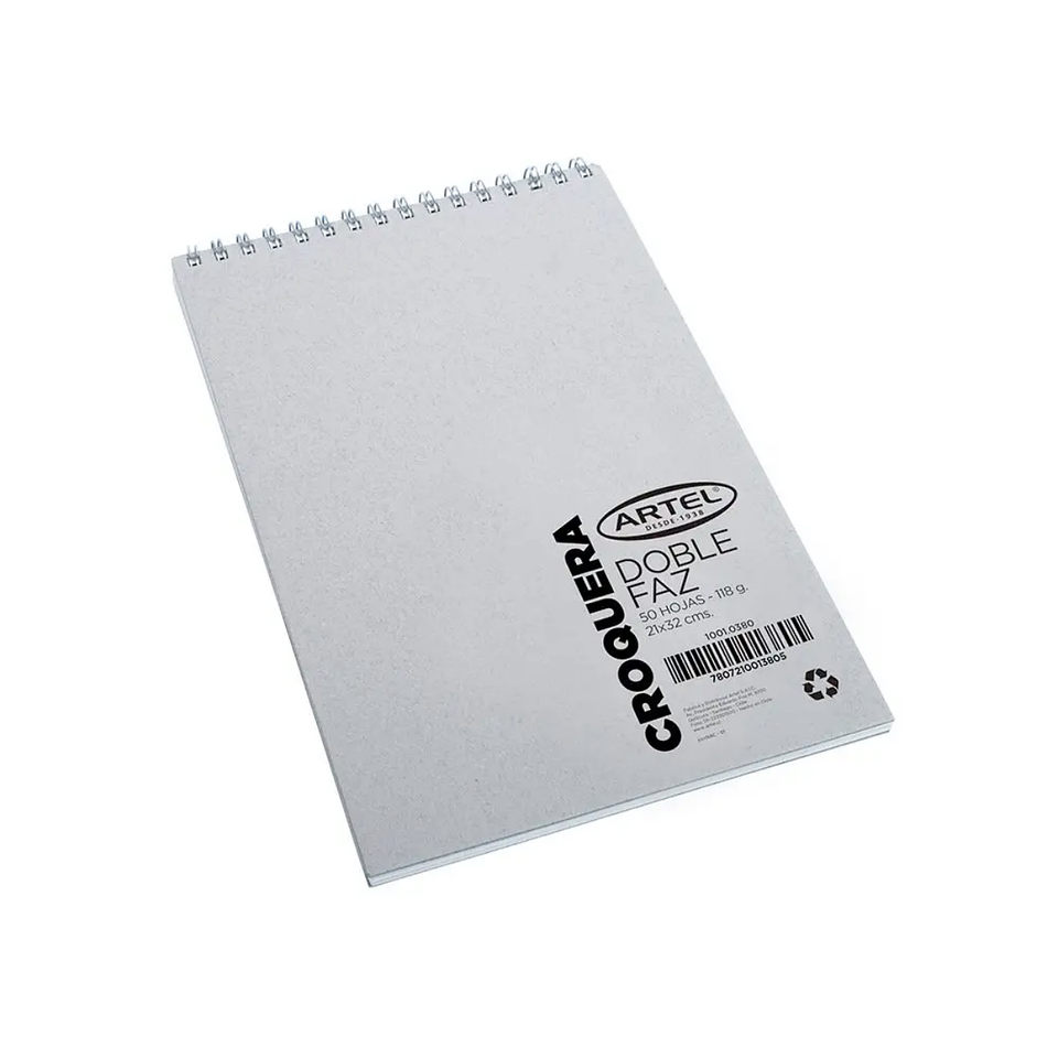 Croquera Doble Faz Espiral 21X32cm. 50 Hojas  1