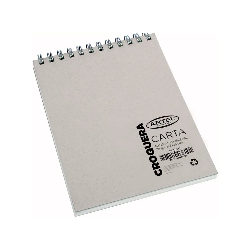 Croquera Doble Faz Carta 21X28cm. 50 Hojas 1