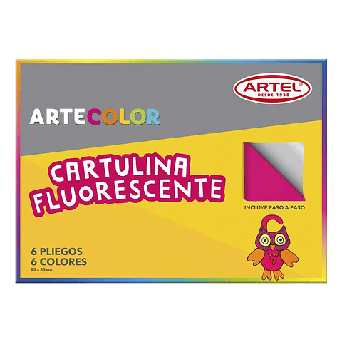 Estuche Artecolor Cartulina Fluorescente - Artel