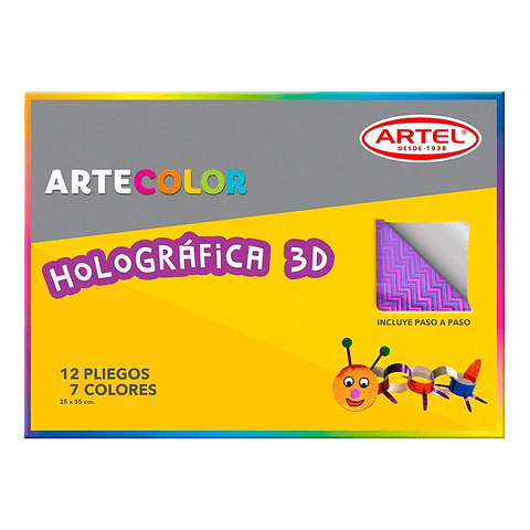Estuche Artecolor Papel Holográfico - Artel