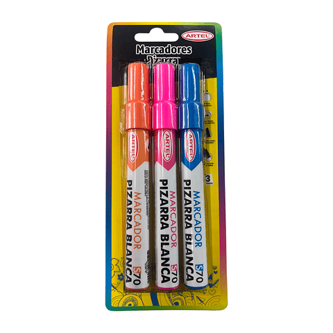 Blister 3 Marcadores de Pizarra Fancy - Artel