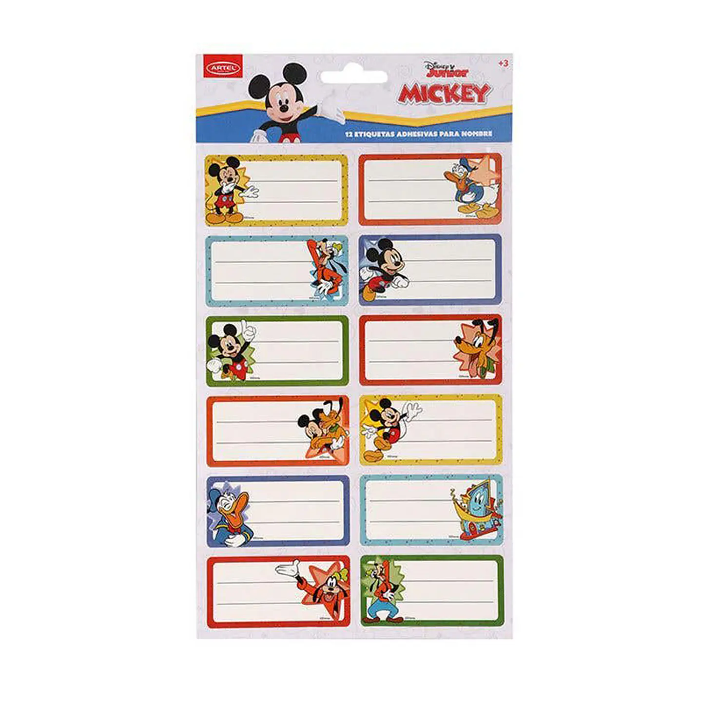 Set 12 Etiquetas 35x70mm Mickey - Artel 1