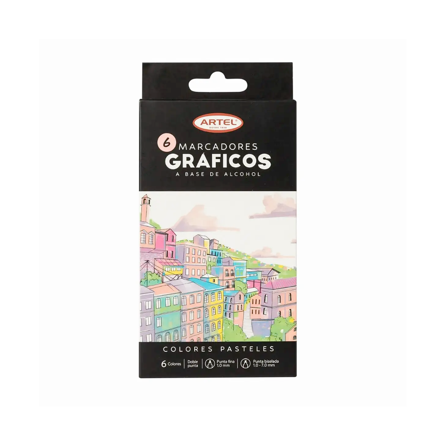 Marcadores Gráficos 6 Colores Pasteles 1