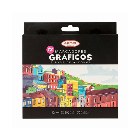 Marcadores Gráficos 12 Colores
