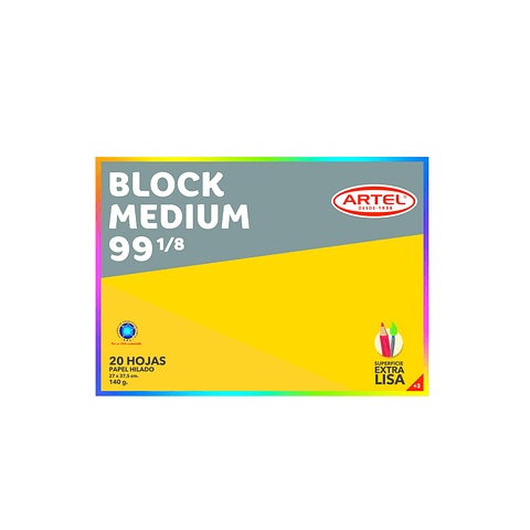 Block Medium 99 1/8 20 Hojas Artel