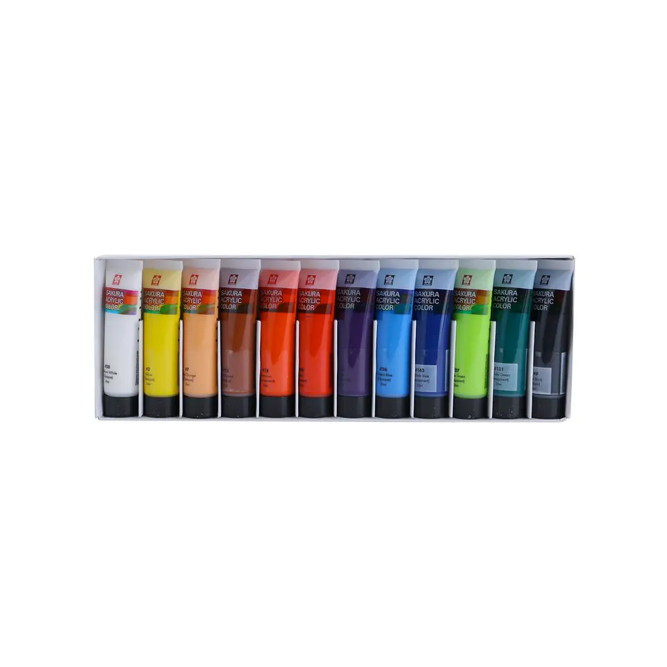 Set Pintura Acrilica 12 Colores de 20 ml 2