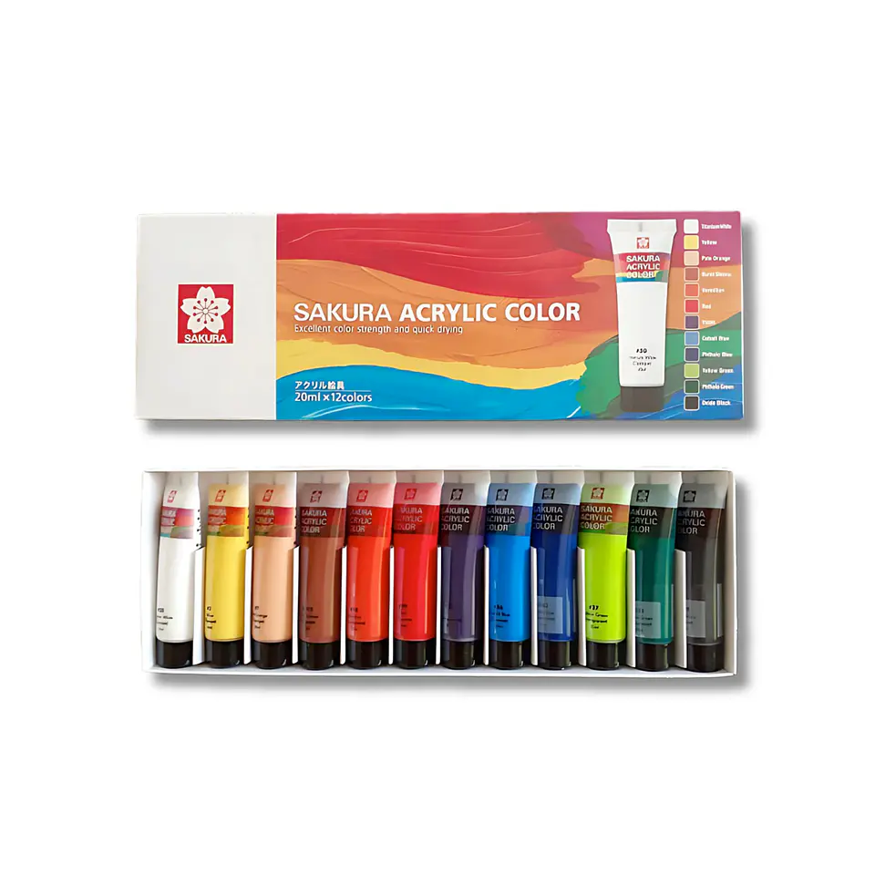 Set Pintura Acrilica 12 Colores de 20 ml 1