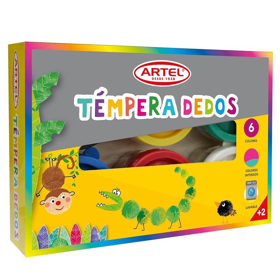 Témpera Dedos 6 Colores 1