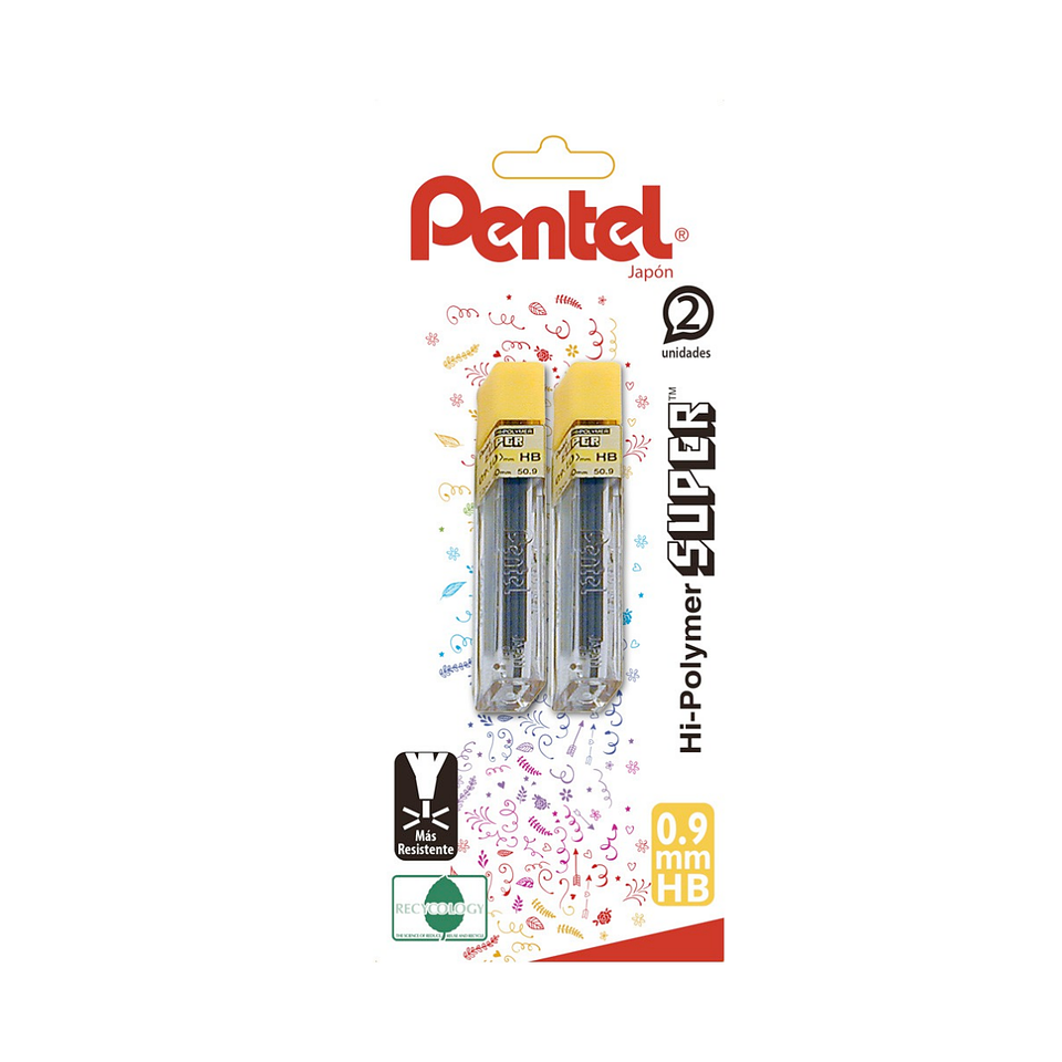 Tubos de Mina Pentel 0.9mm - 2 unidades 1