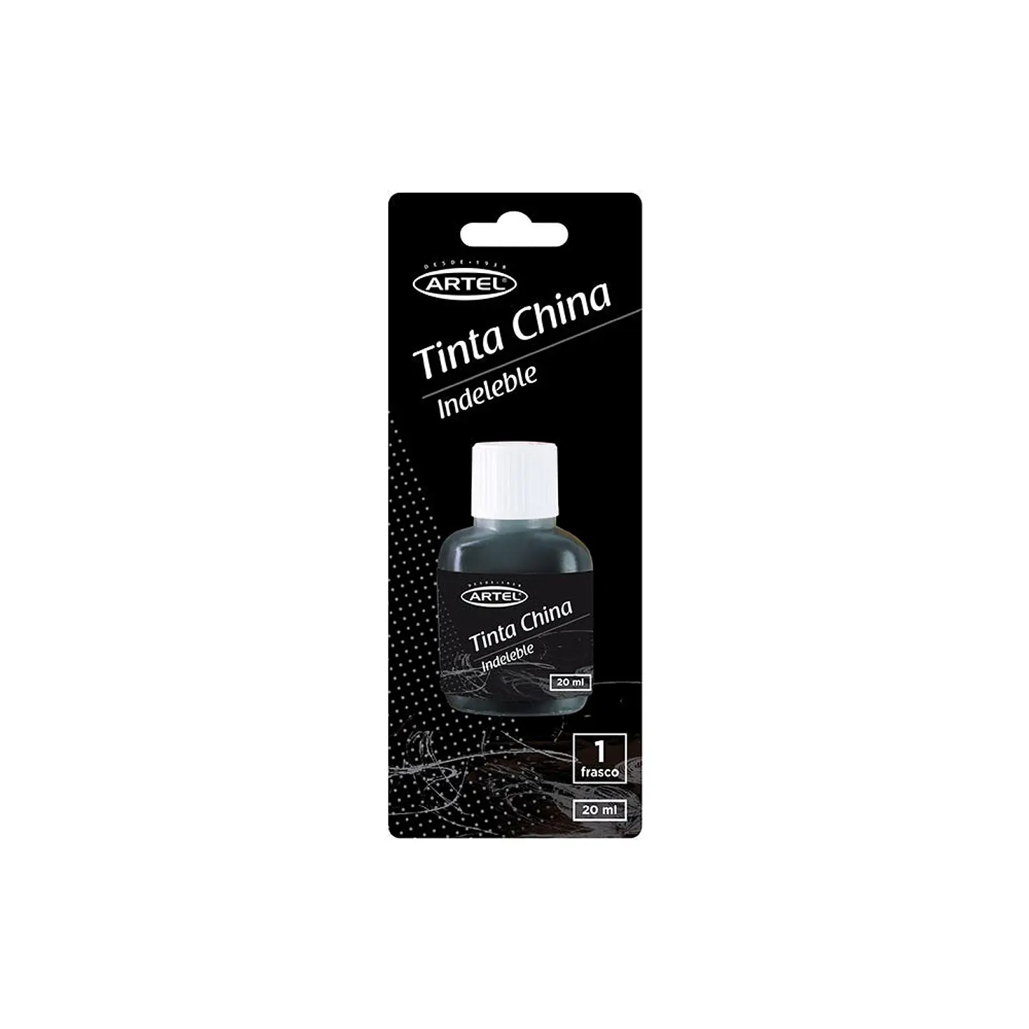 Frasco 20 cc Tinta china Artel negra 1