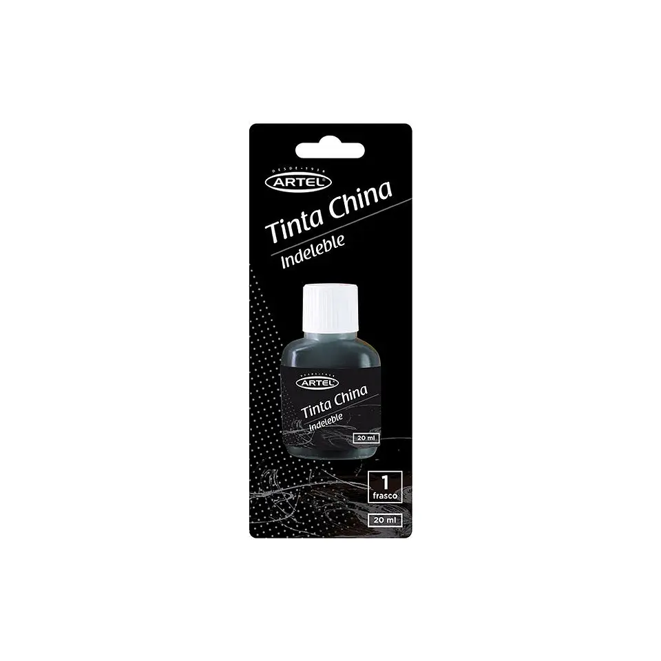 Frasco 20 cc Tinta china Artel negra 1