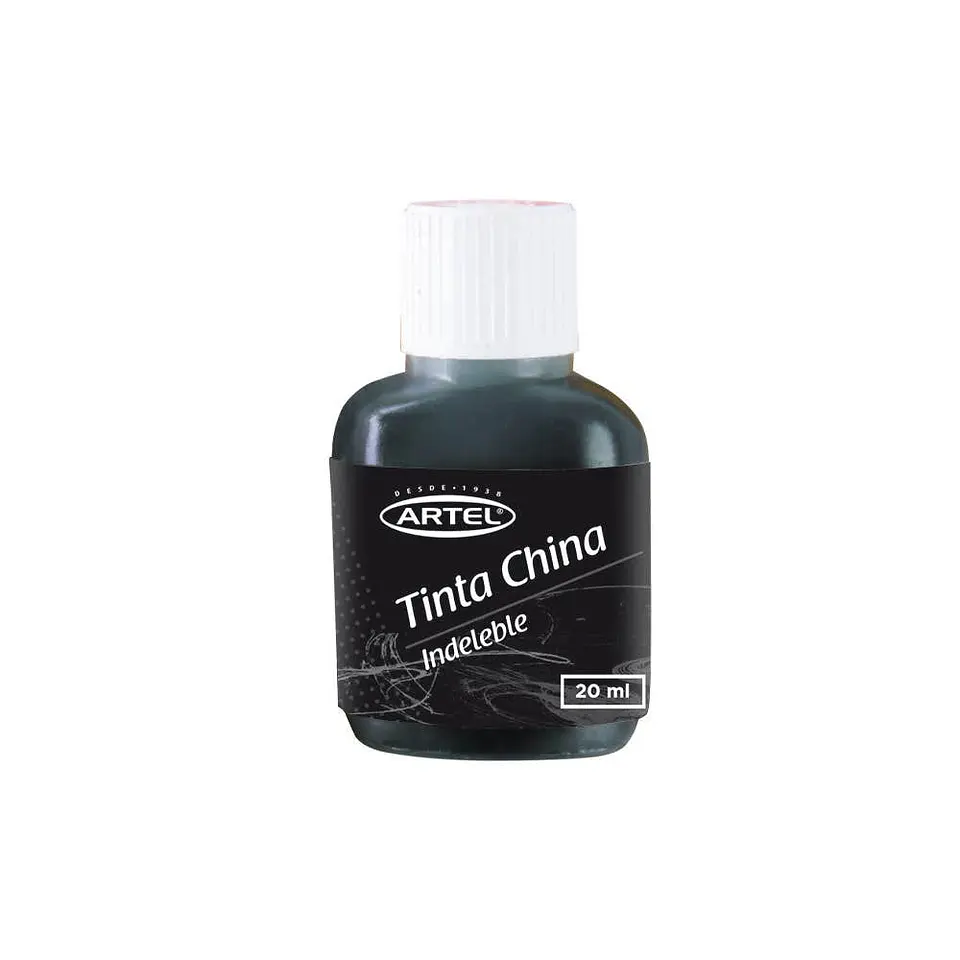 Frasco 20 cc Tinta china Artel negra 2