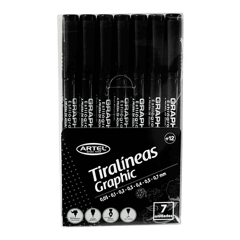 Set 7 Tiralineas Artel