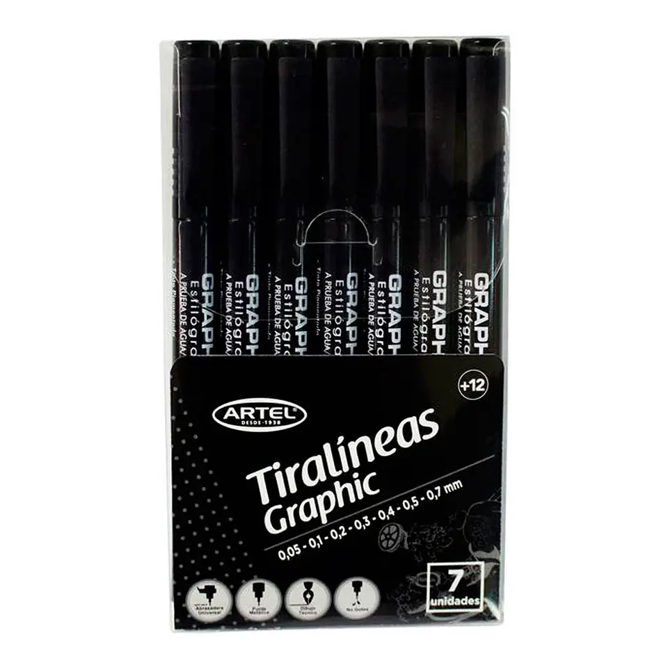 Set 7 Tiralineas Artel 1