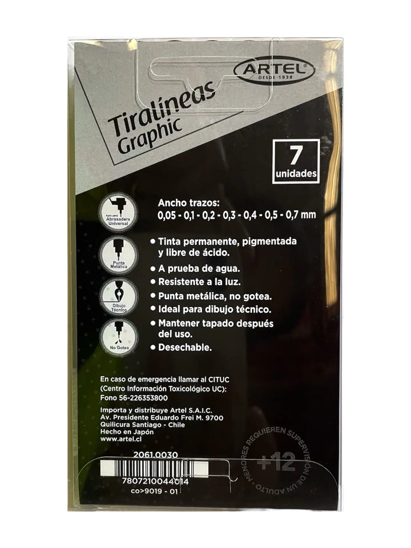 Set 7 Tiralineas Artel 2