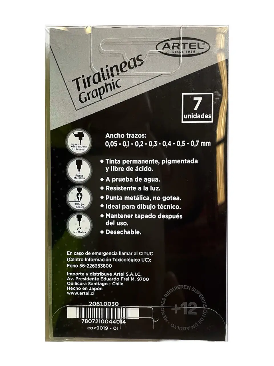 Set 7 Tiralineas Artel 2