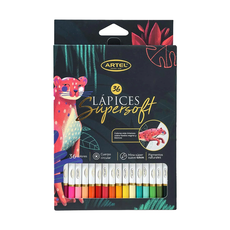 Lápices de colores Super Soft 36 colores - Artel 1