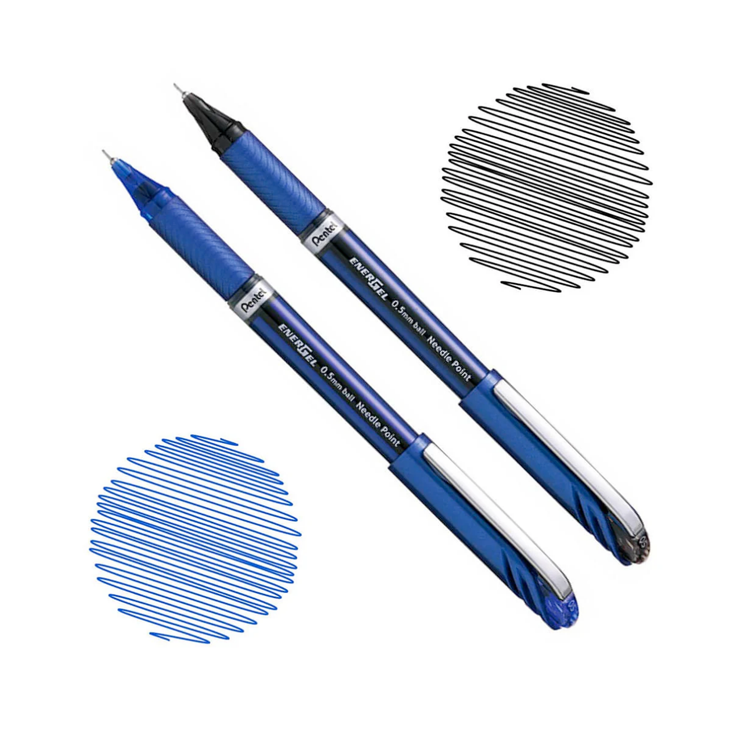 Set 2 Lápices Gel Energel 0,5 mm (Azul y Negro) 2