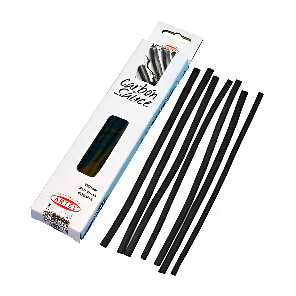  Caja 12 Barras Carboncillo Sauce 2