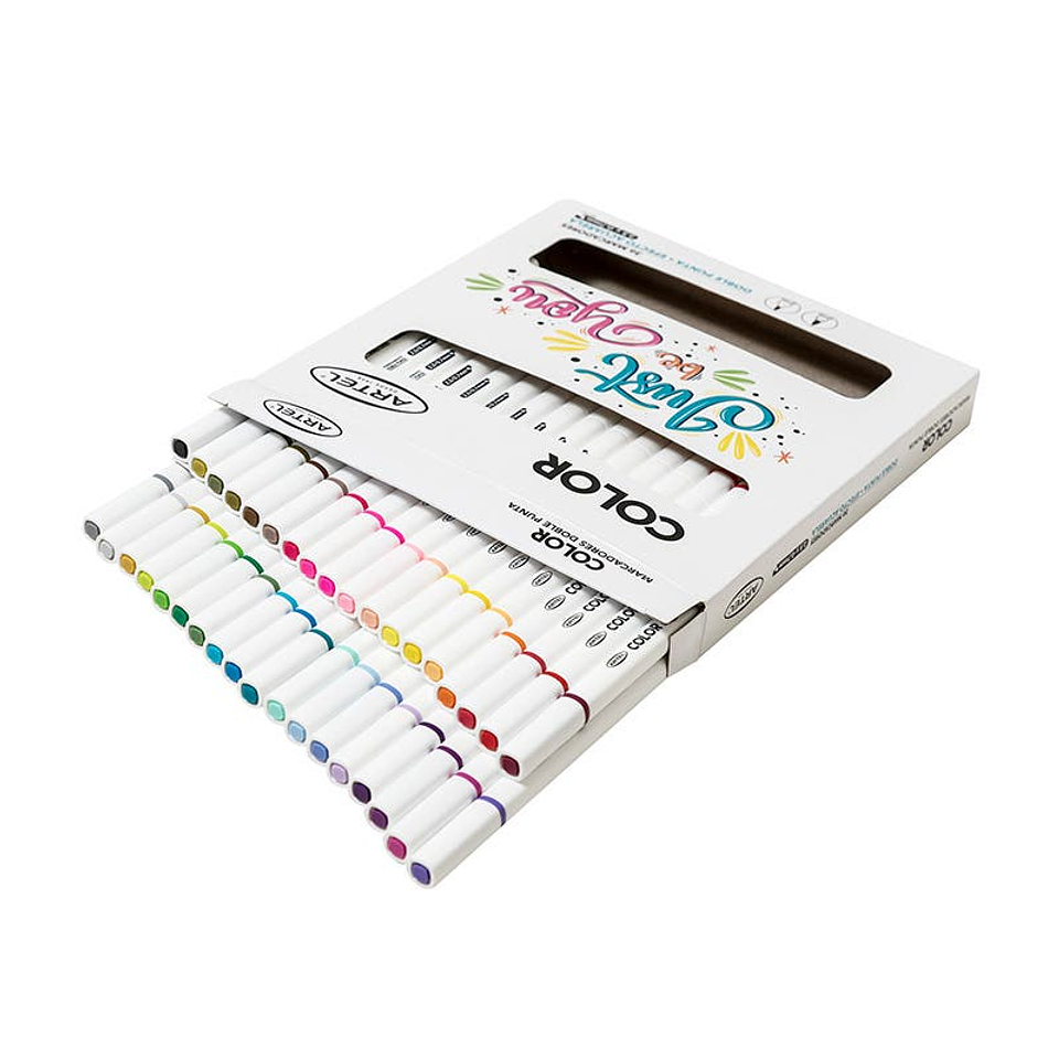 Estuche Marcadores Doble Punta 36 Colores 3